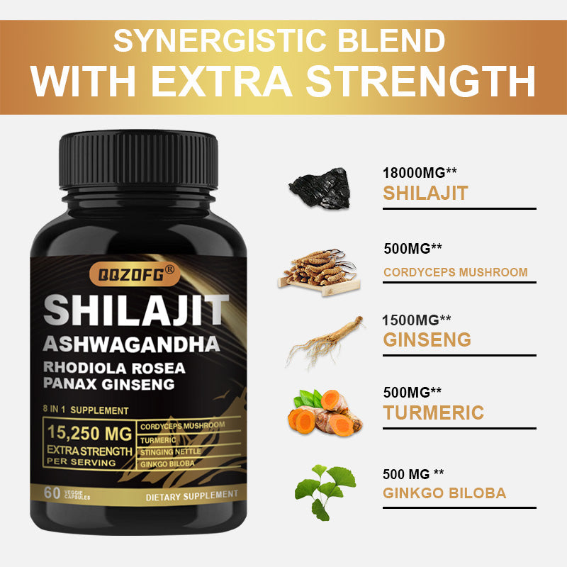 Himalayan Shilajit for Men – Premium 8-in-1 Natural Supplement