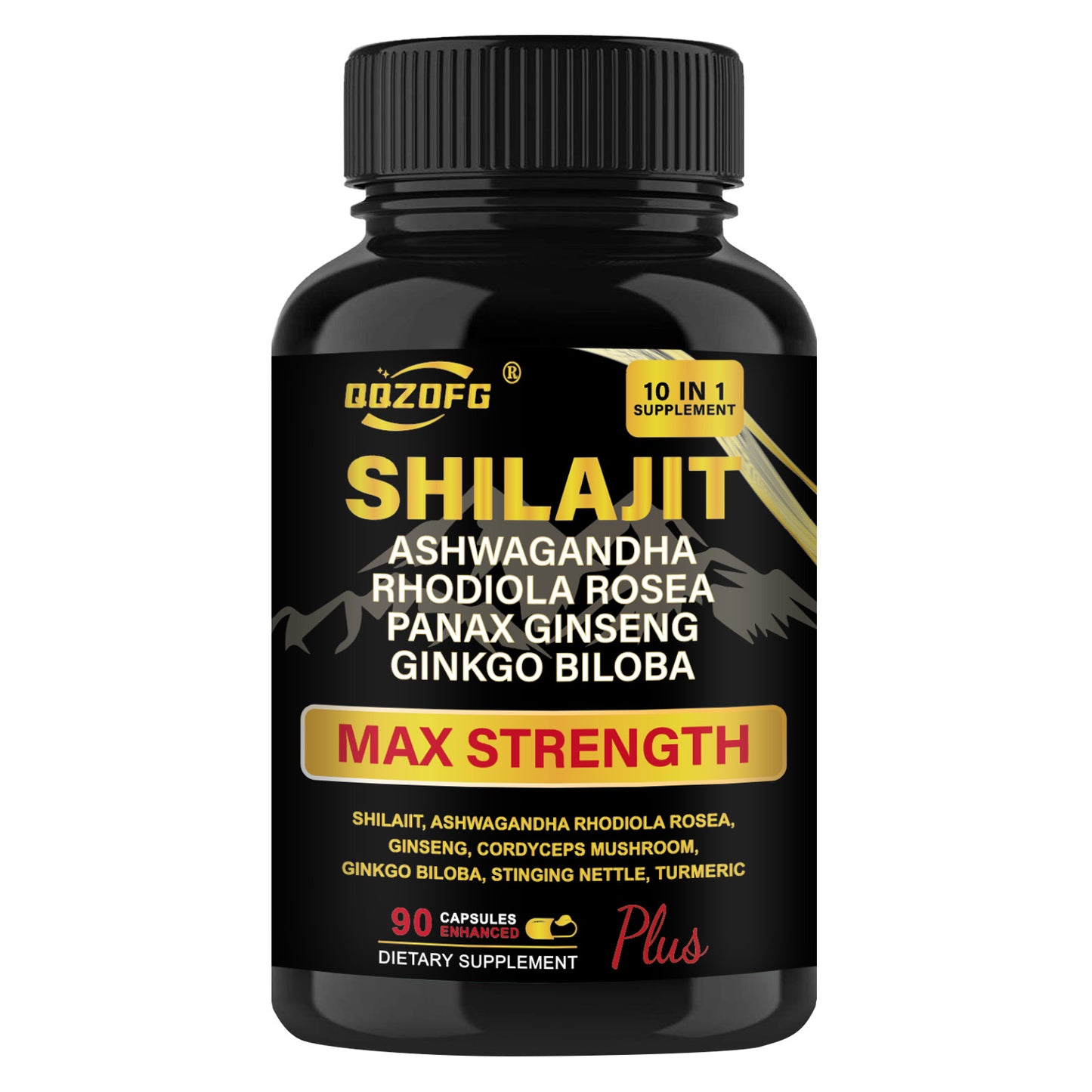 Shilajit Premium 10-in-1 Herbal Supplement - Max Strength Formula
