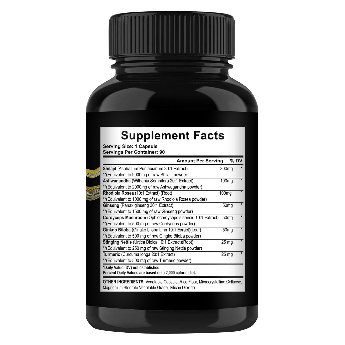 Shilajit Premium 10-in-1 Herbal Supplement - Max Strength Formula