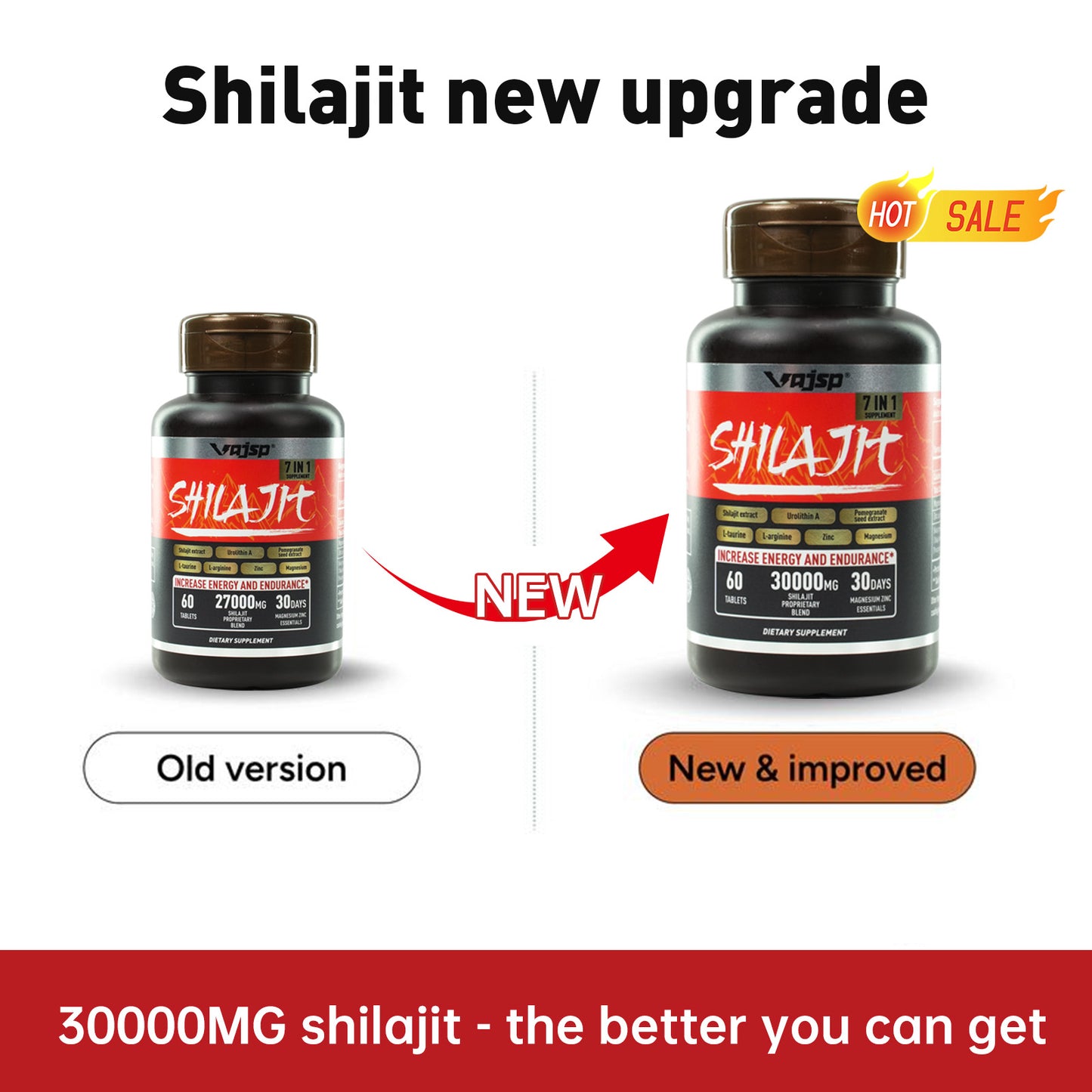 Vajsp Shilajit 7-in-1 Energy and Endurance Supplement