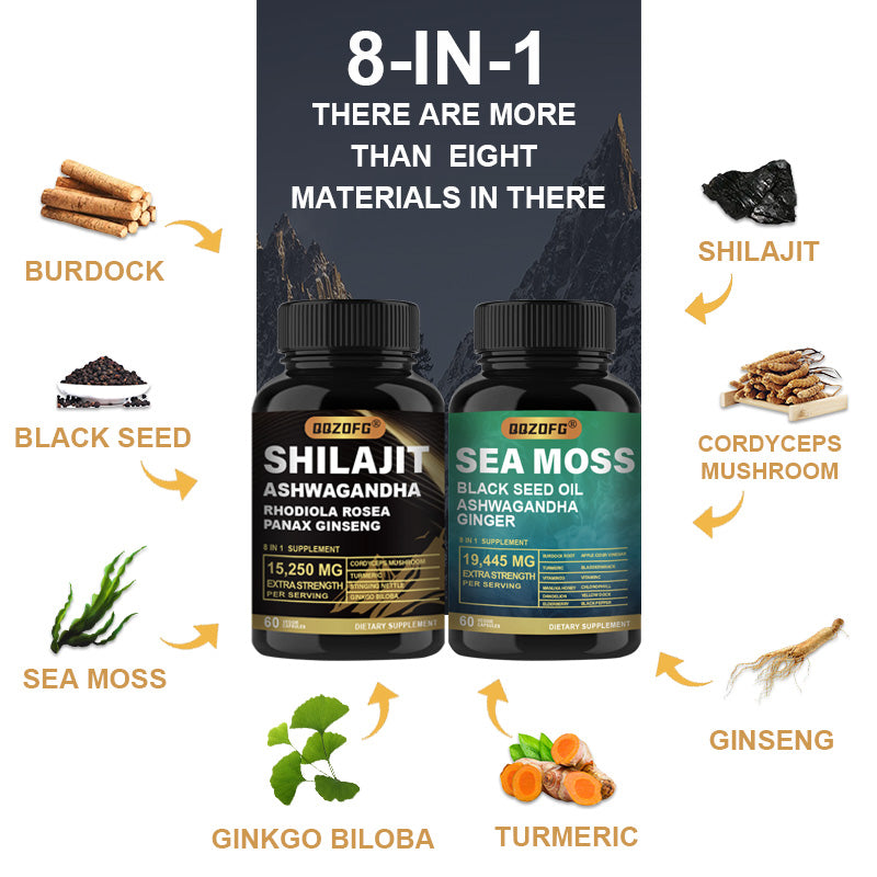Himalayan Shilajit for Men – Premium 8-in-1 Natural Supplement